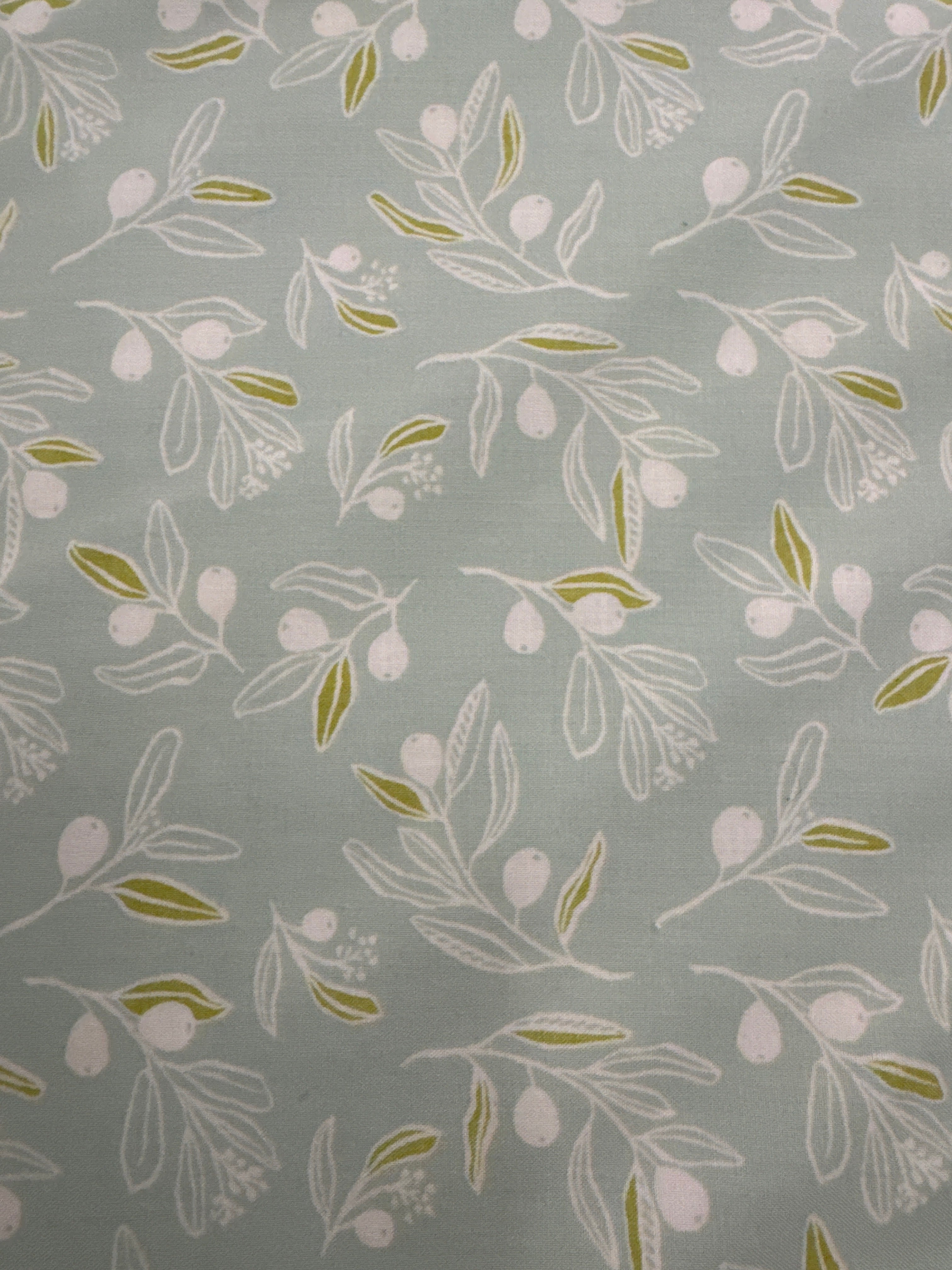 Mint Leaf Toss novelty quilting fabric by Windham Fabrics