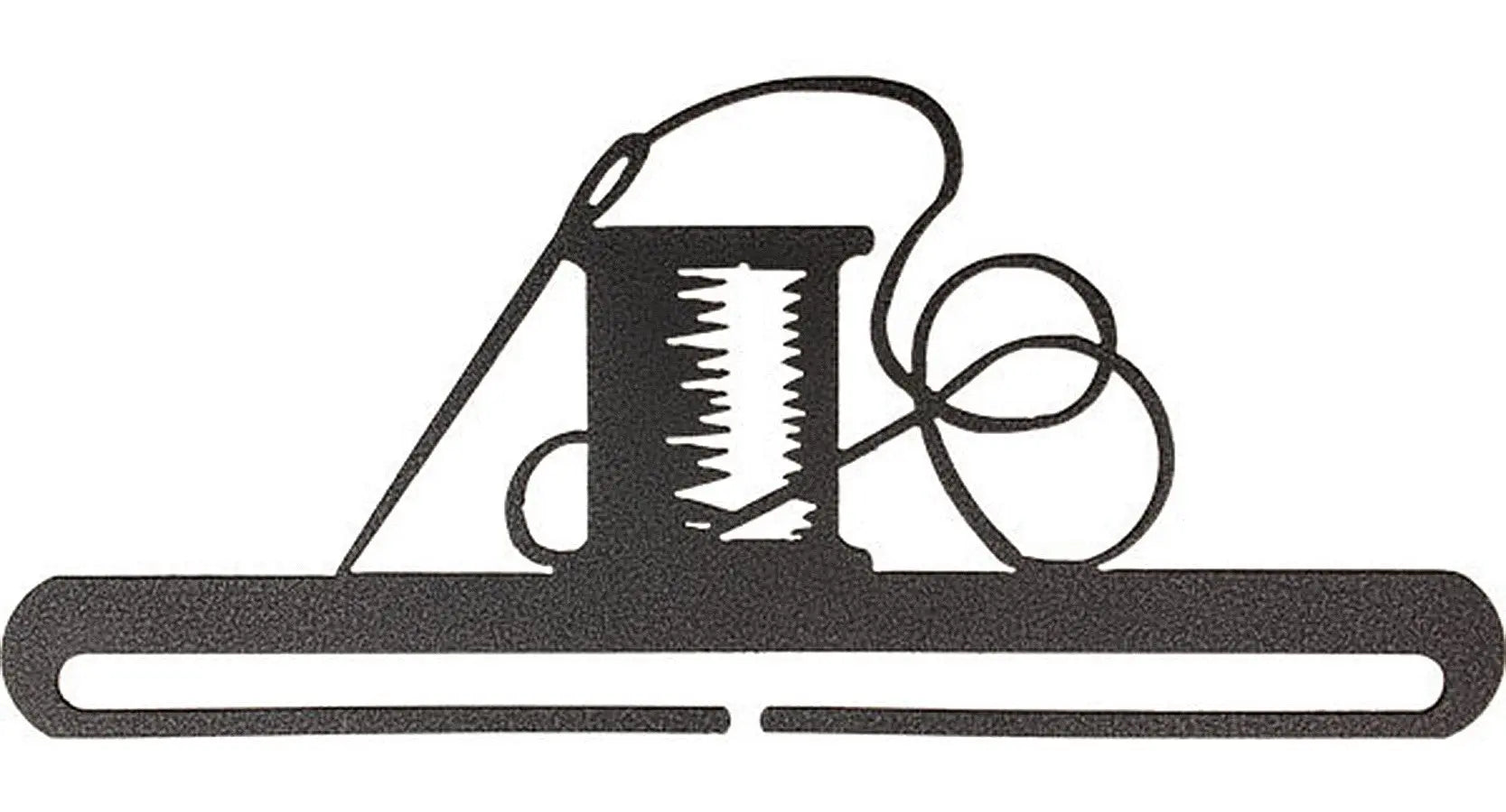 6in Needle & Thread Split Bottom Charcoal Fabric Holder - Linda's Electric Quilters