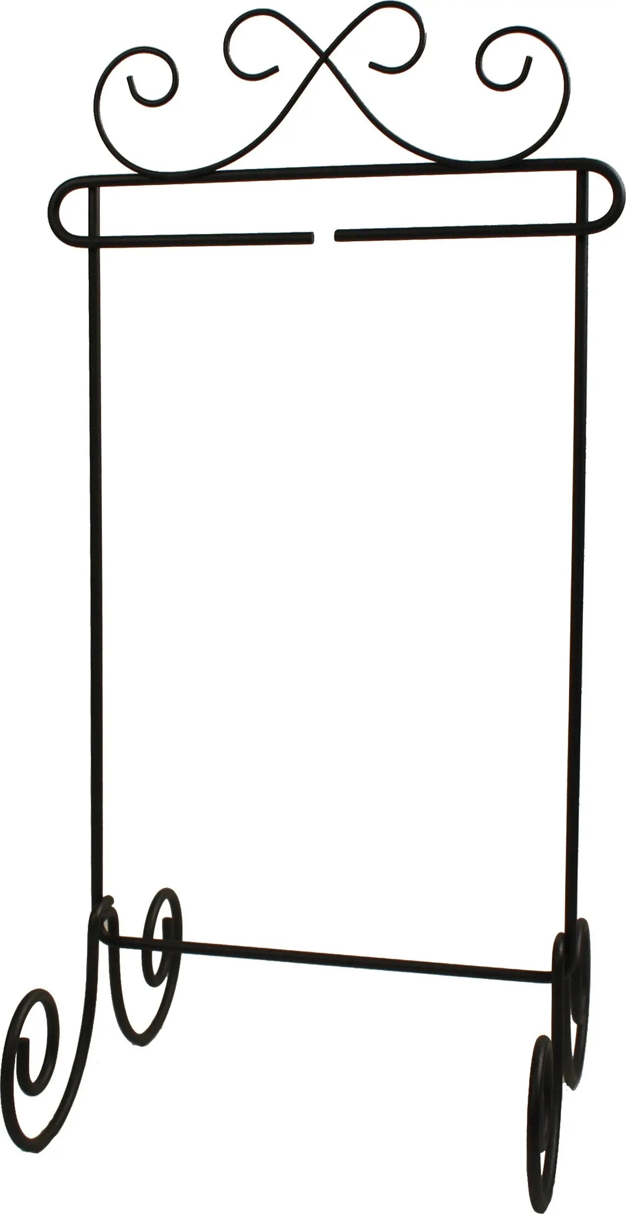 6in x 12in Scroll Single Stand Silver - Linda's Electric Quilters