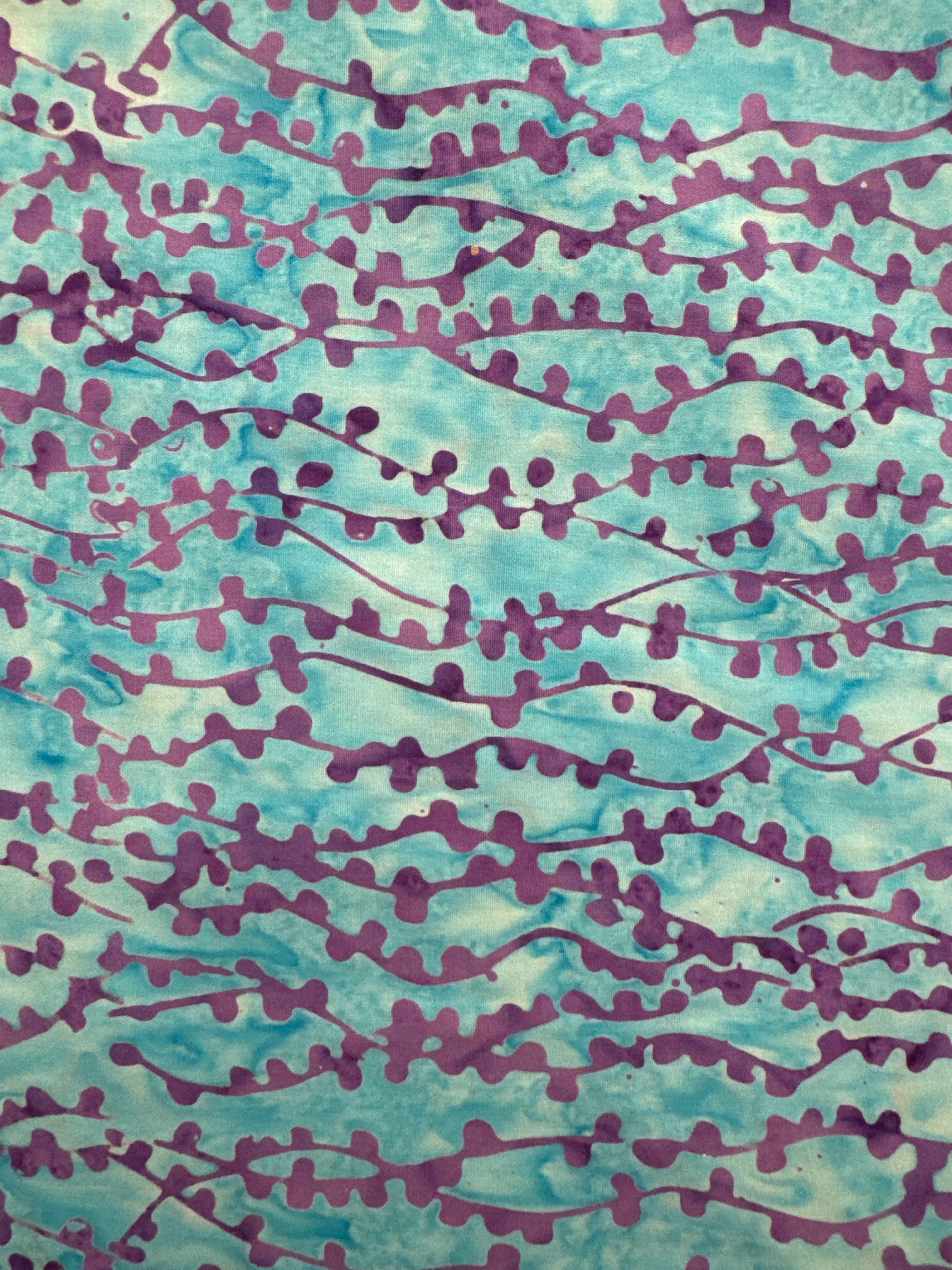 Andover Bubble Vine Purple on Blue quilting fabric