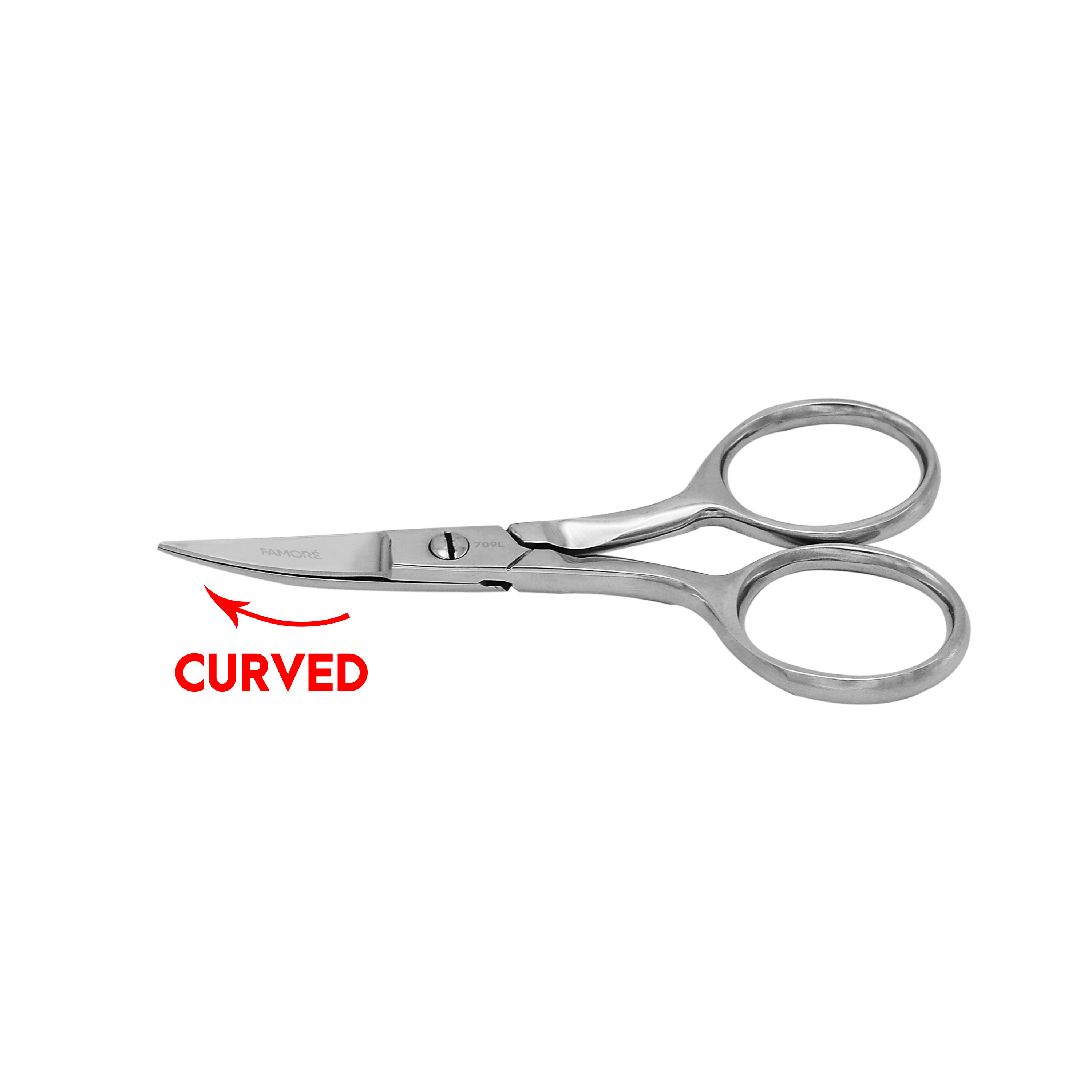 709L - Large Ring Left Hand, Curved Fine Point Scissors(4in)