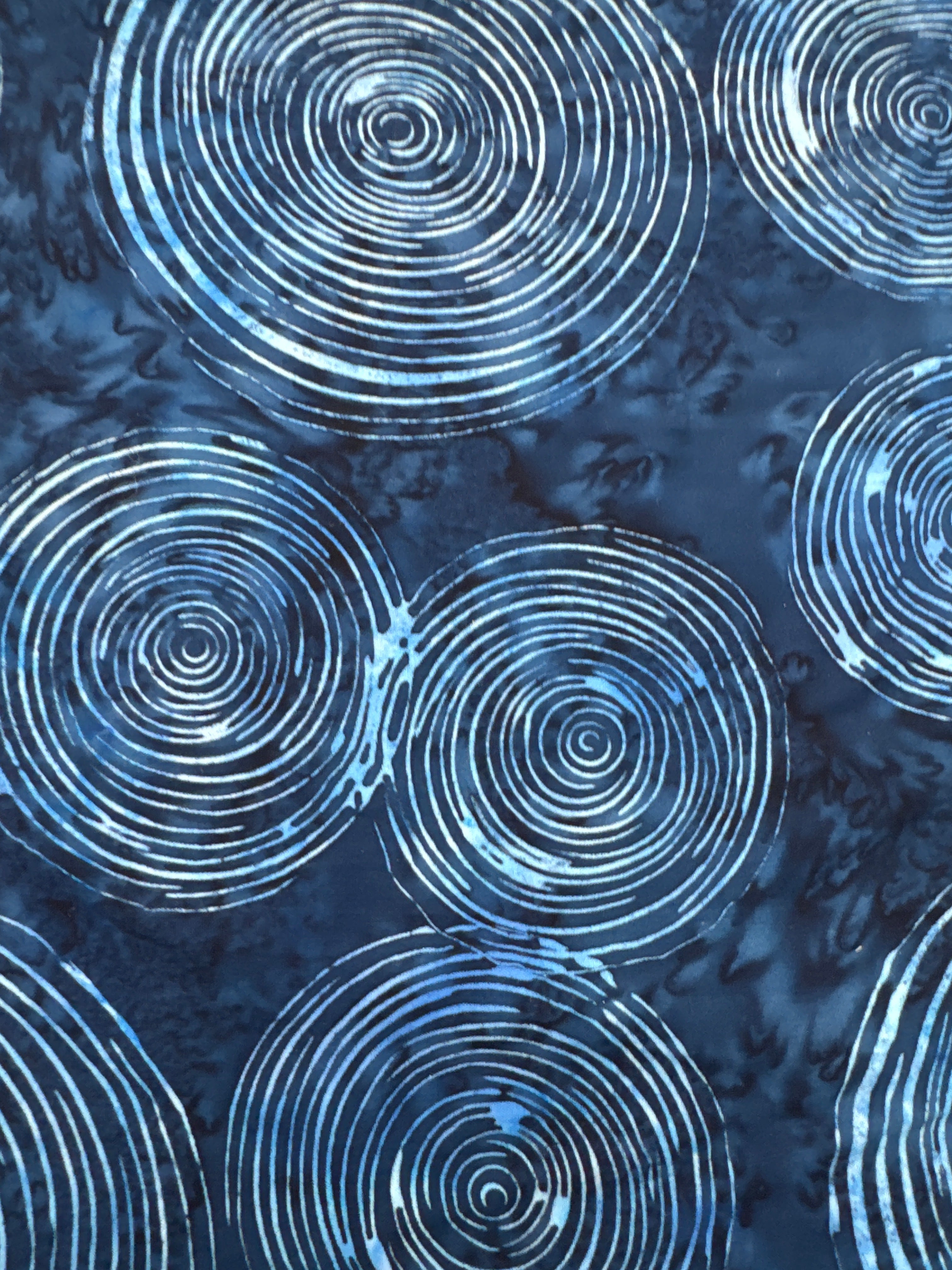 Pond Ripples Navy blue blender quilting fabric by Hoffman Fabrics