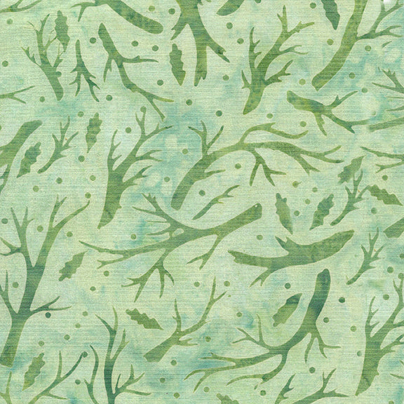 Island Batik branches print in light Bermuda