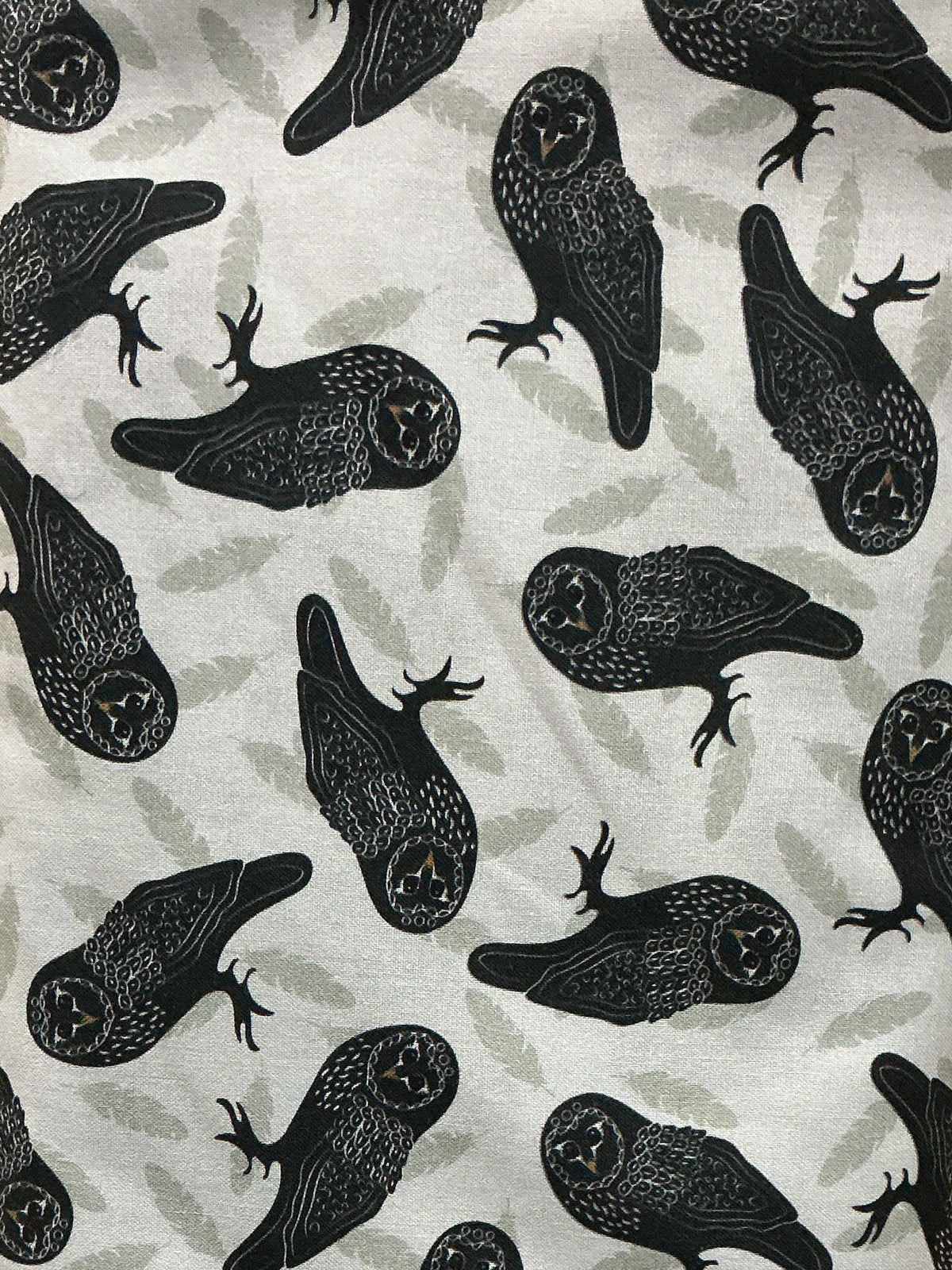 Dear Owl Gray novelty quilting fabric by Blank Quilting