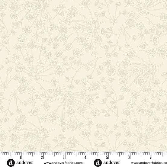 Nordic Summer Angelica Buttermilk Cotton 44"/45" Fabric Per Yard