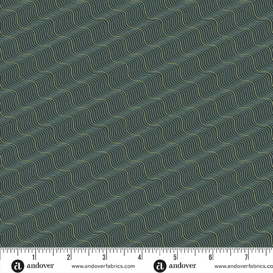 Nordic Summer Glacial Run Deep Water Cotton 44"/45" Fabric Per Yard