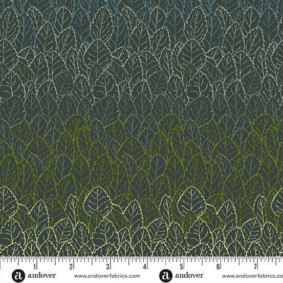 Nordic Summer Groundcover Deep Water Cotton 44"/45" Fabric Per Yard