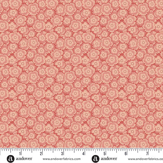 Jingle Bell Pointsettia Patch Pink 44"/45" Fabric Per Yard