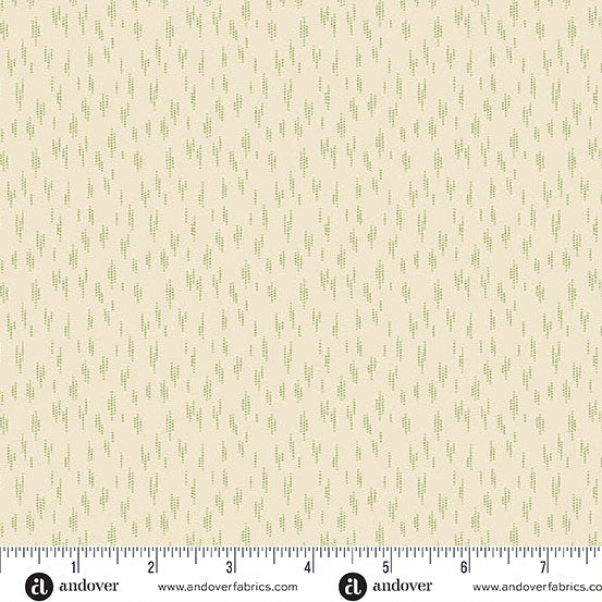 Jingle Bell Snow Shower Sage 44"/45" Fabric Per Yard