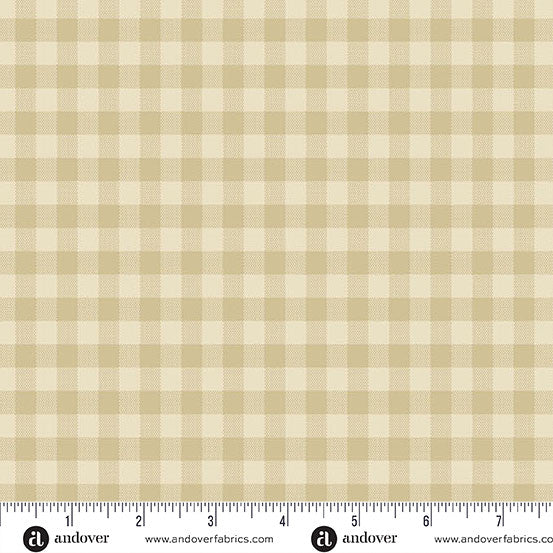 Laundry Basket Quilts Gingham Check Cream 108" Cotton Wideback Fabric per yard