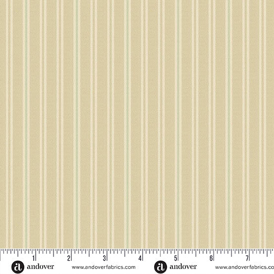 Laundry Basket Quilts Ticking Stripe Cream 108" Cotton Wideback Fabric per yard