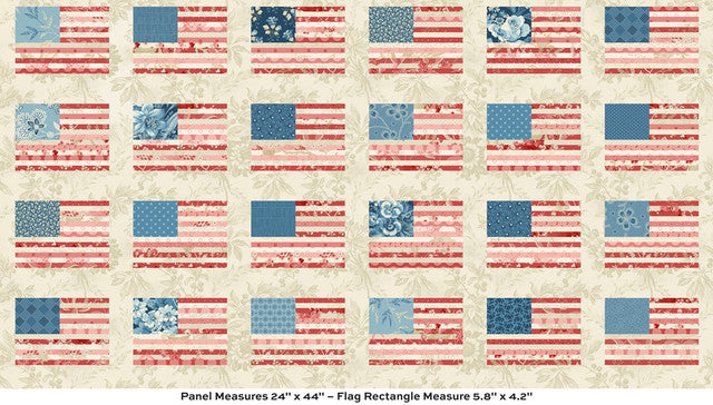 Multi Stars and Stripes by Laundry Basket Quilts 108" Cotton Wideback Fabric per yard
