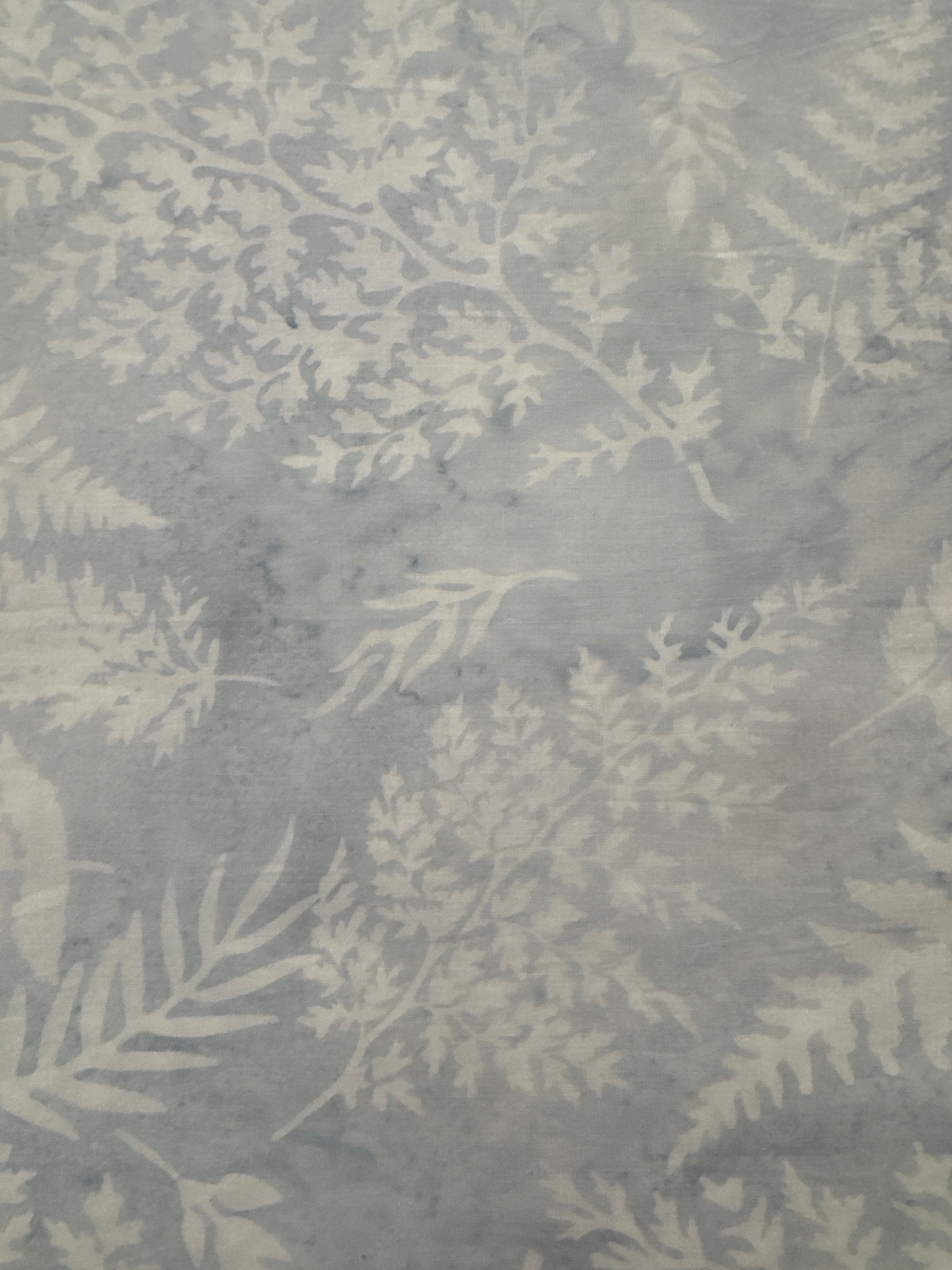 Frost Ferns and Leaves white blender quilting fabric by Hoffman Fabrics