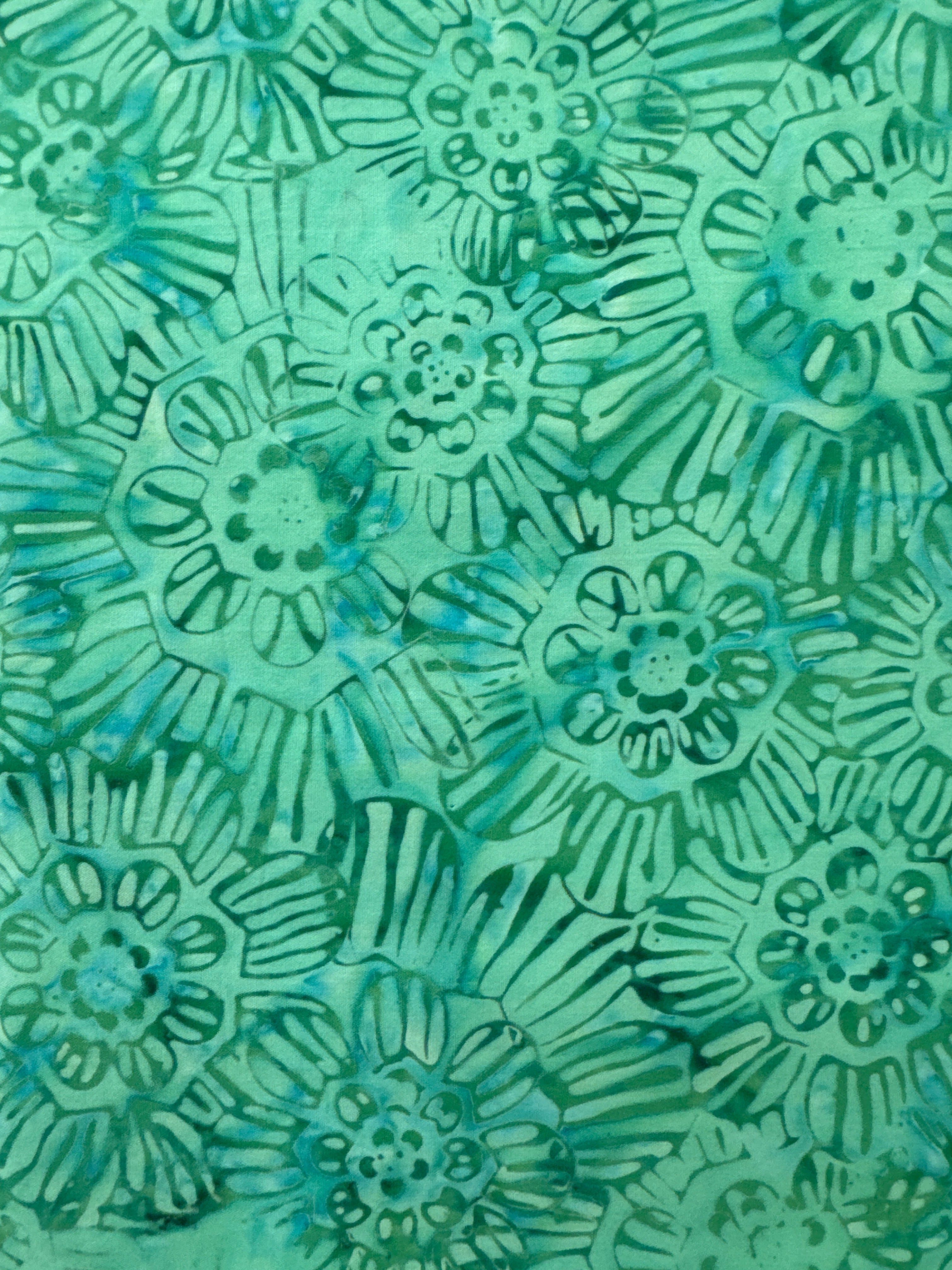 Andover Etch Green Flowers quilting fabric