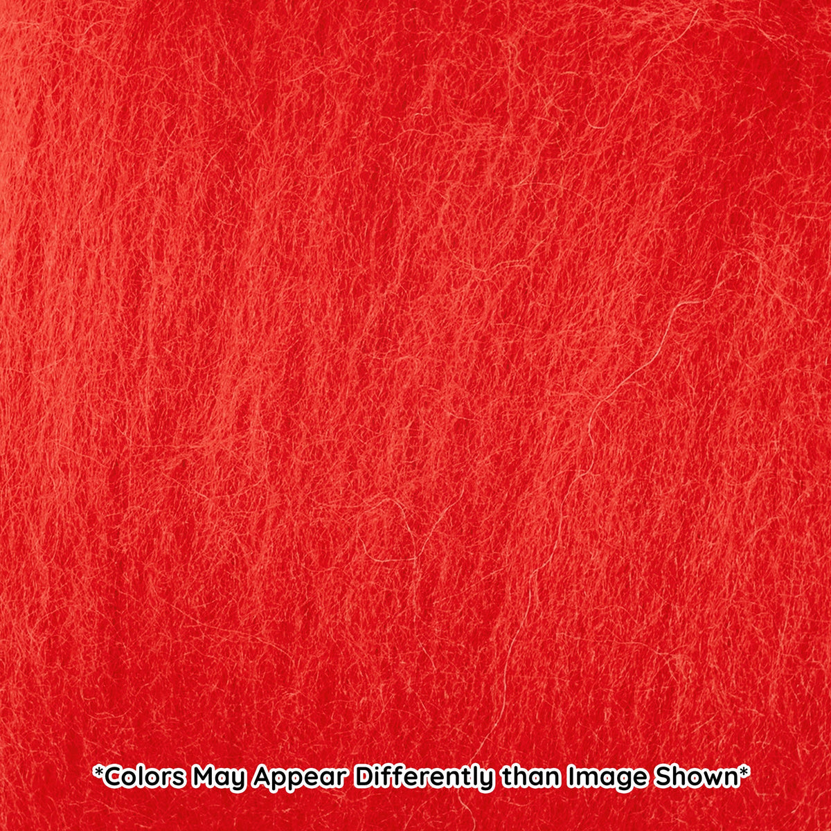 Natural Wool Roving (Red)