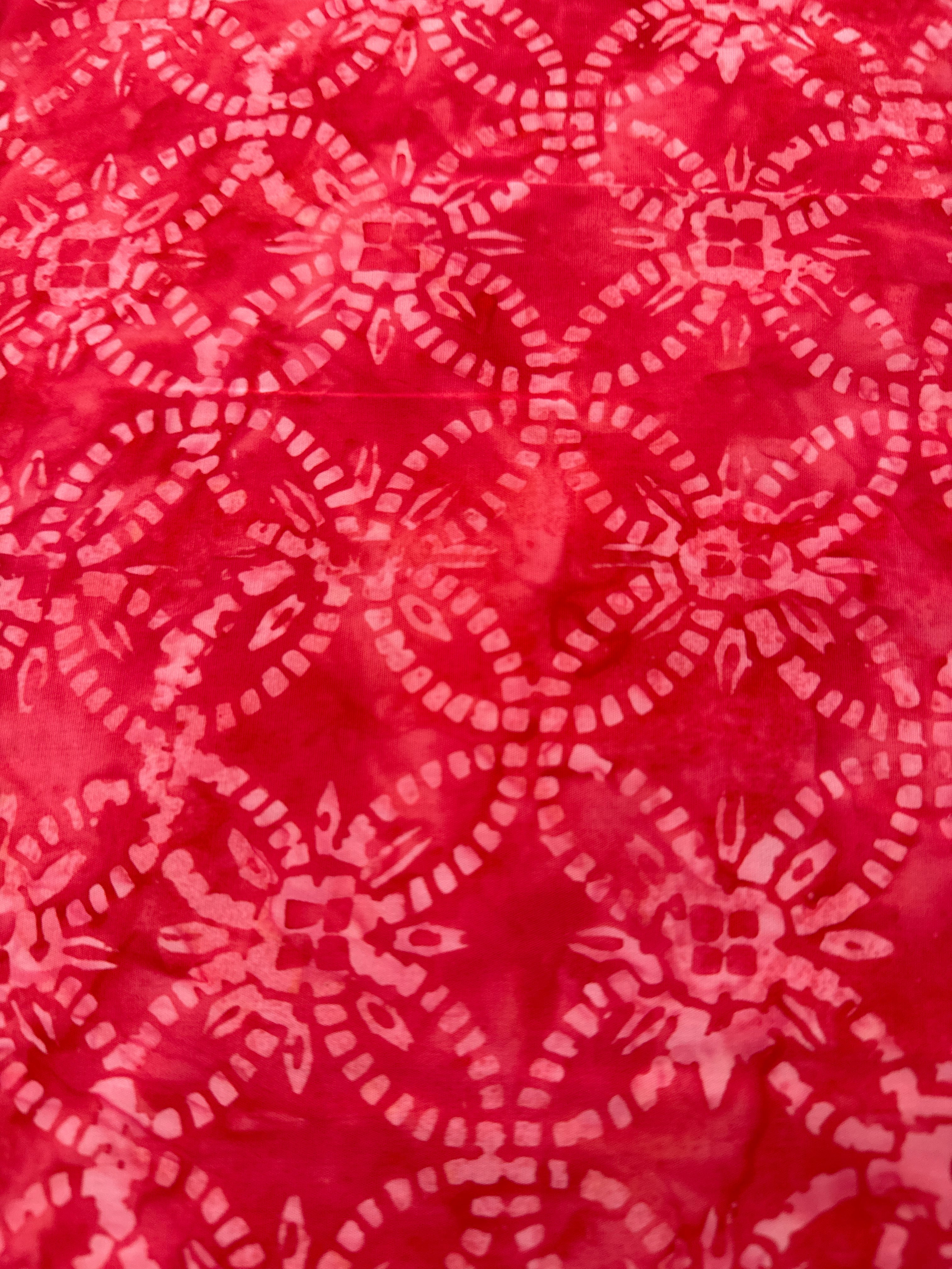 Mosaic Cherry red geometric quilting fabric by Timeless Treasures