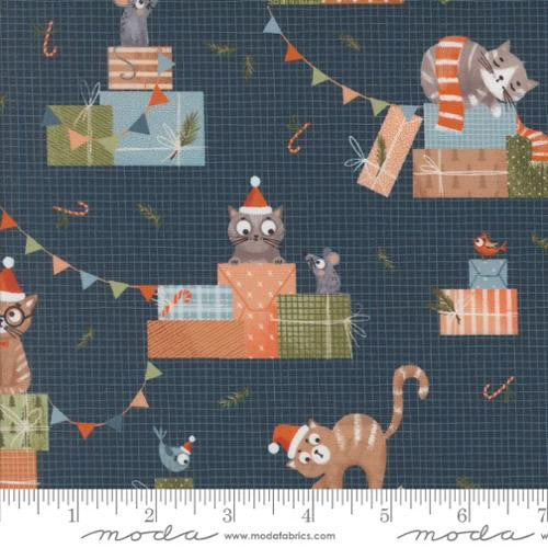 Perfect Christmas Midnight quilting fabric by Moda
