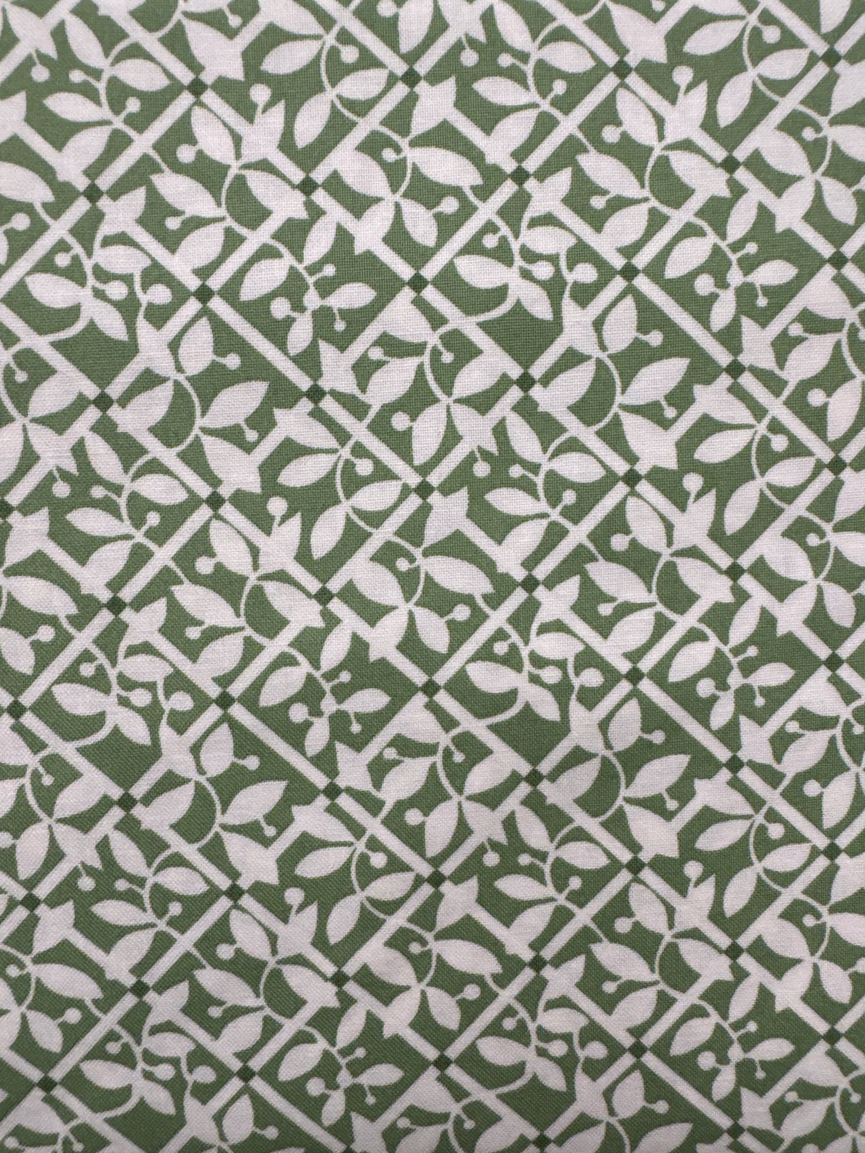 Shoreline Green Lattice and Leaves blender quilting fabric by Moda