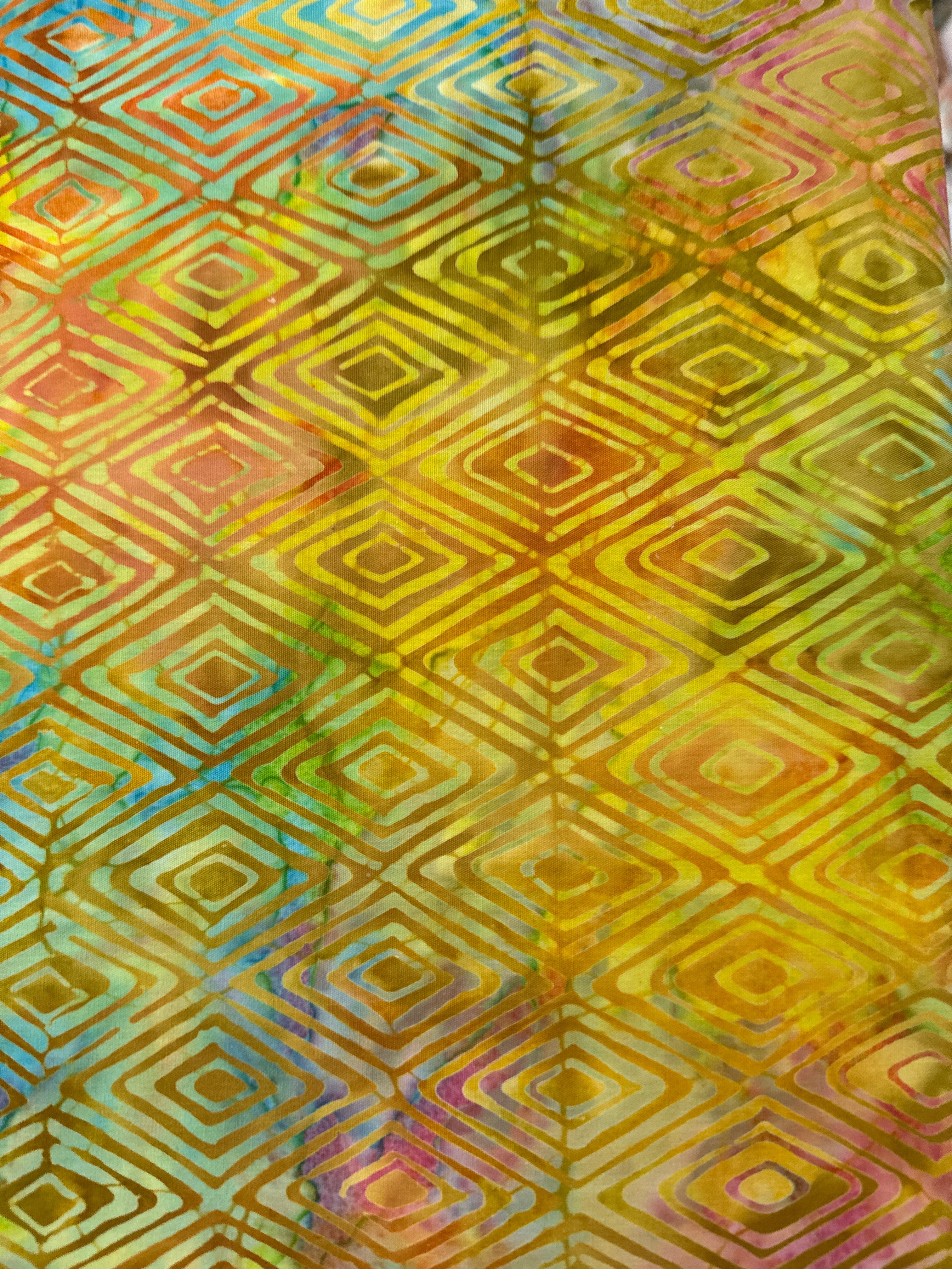 Candy Diamonds Yellow geometric quilting fabric by Andover Fabrics