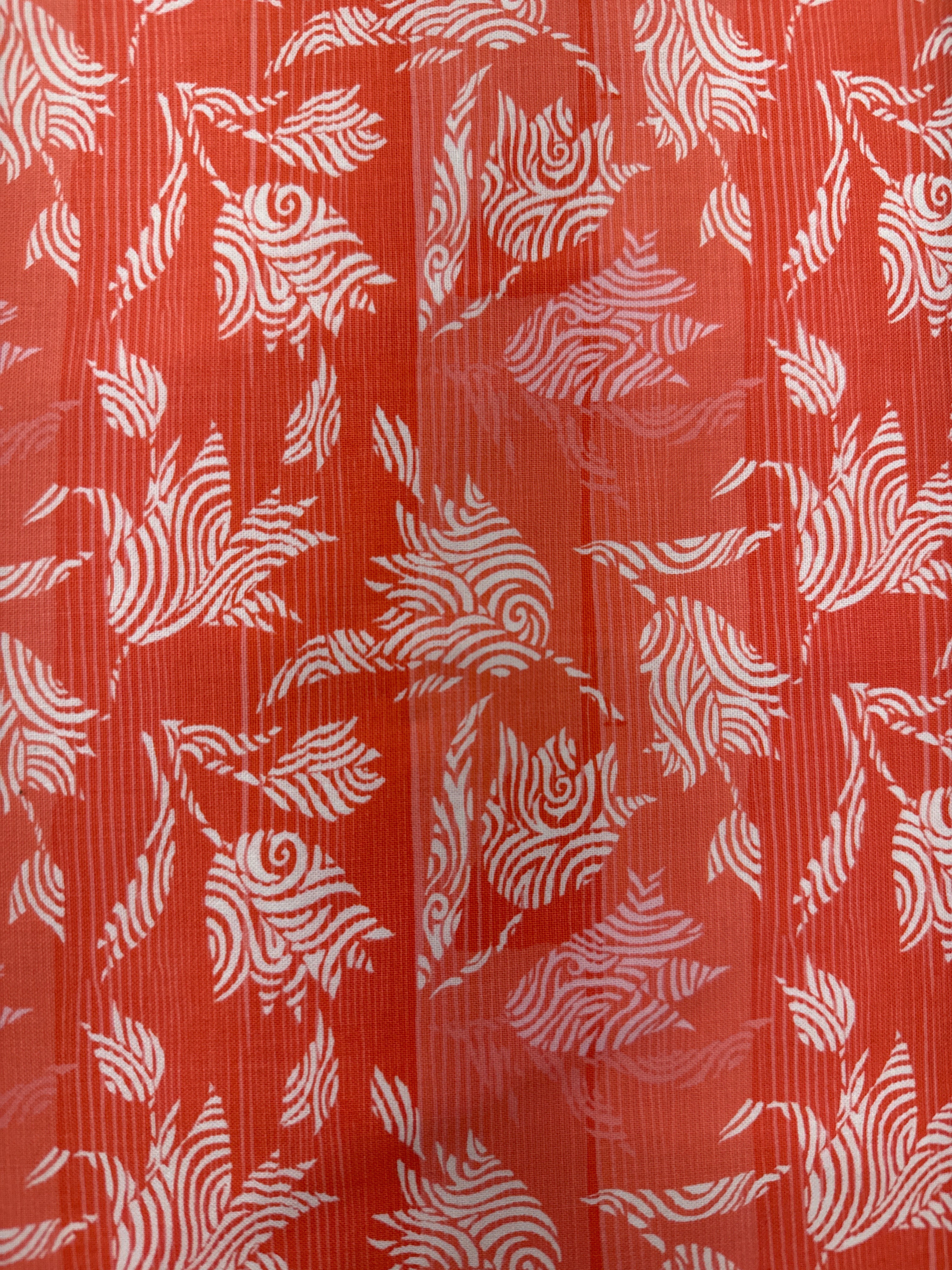 Parterre Bountiful Coral floral quilting fabric by Free Spirit