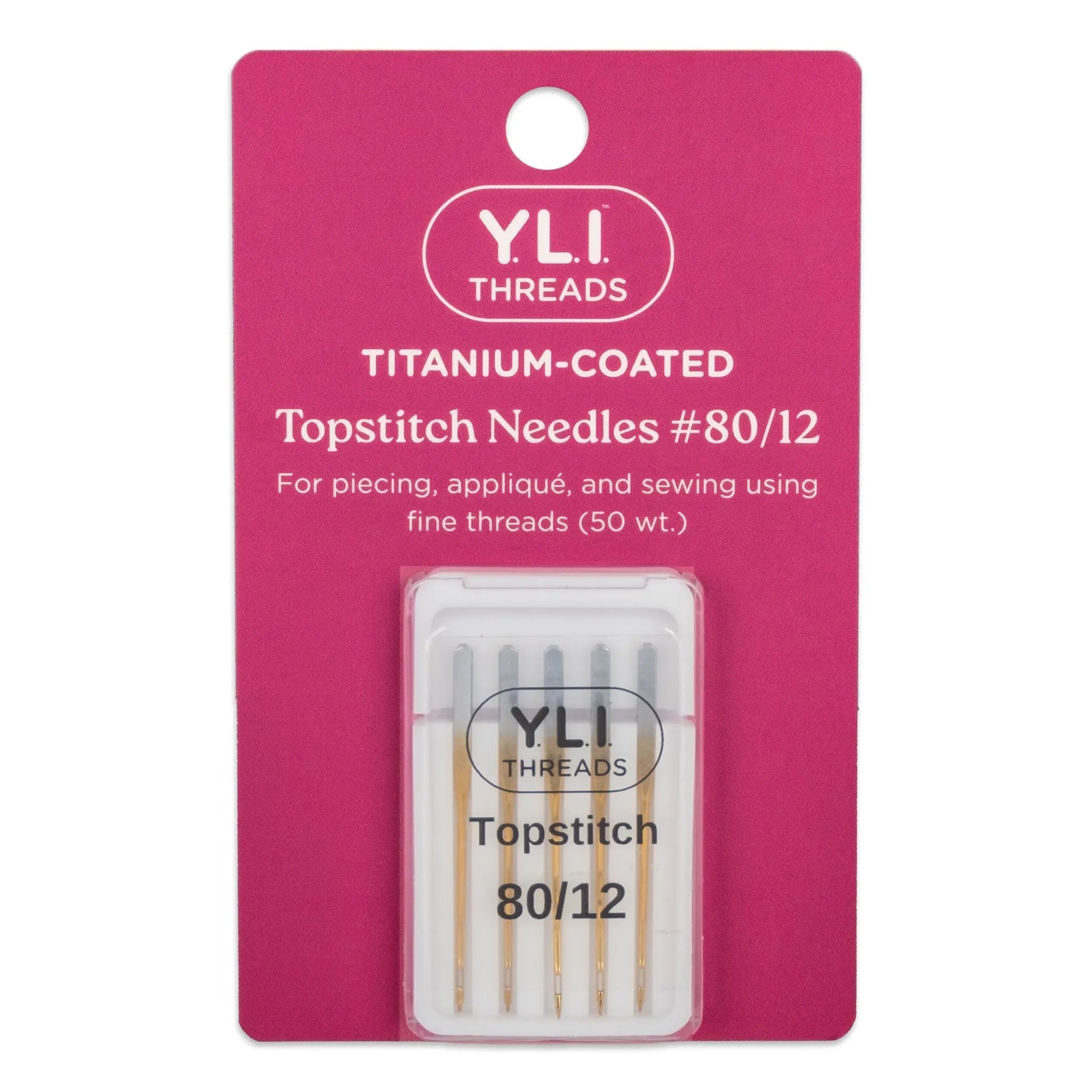 #80/12 Titanium-Coated Topstitch Needles YLI