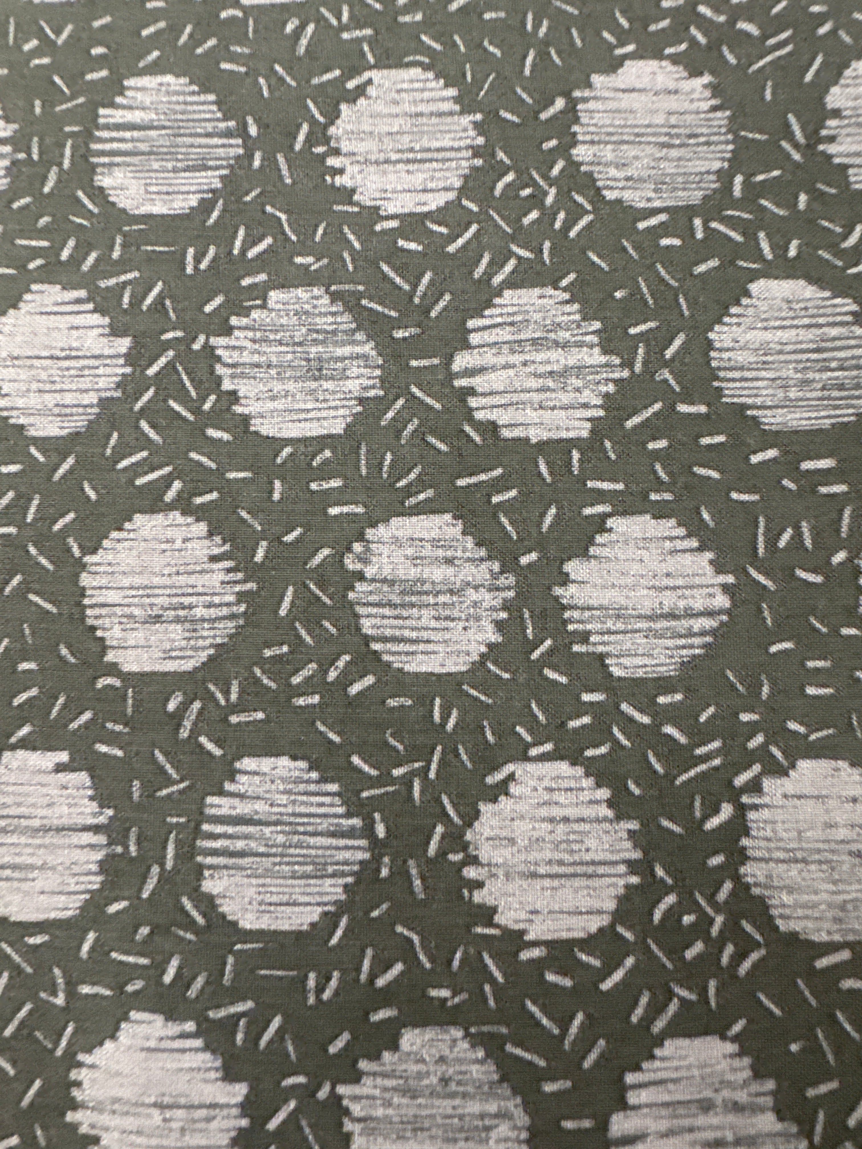 Makers Stash Dark Grey Scribble Circles dot quilting fabric by Windham Fabrics