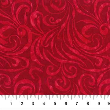 Birds of Paradise batik 80871-25 red quilting cotton