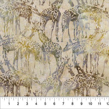 Banyan Batiks On the Wild Side giraffes batik quilting fabric