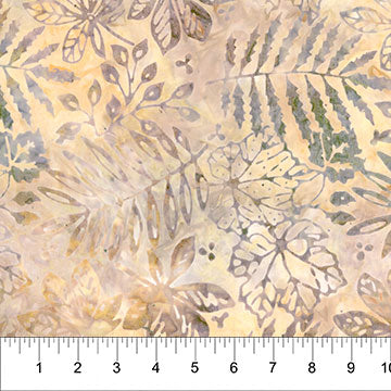 Banyan Batiks Tuscan Terrace leaf pile batik quilting fabric in Pink Blush
