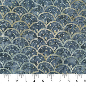 Banyan Batiks Pearls Clamshell Dots batik quilting fabric in Sugar Baby