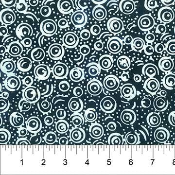 Banyan 81203-49 CLASSICS MIDNIGHT (Swirls White on Black) 45" wide fabric per yard