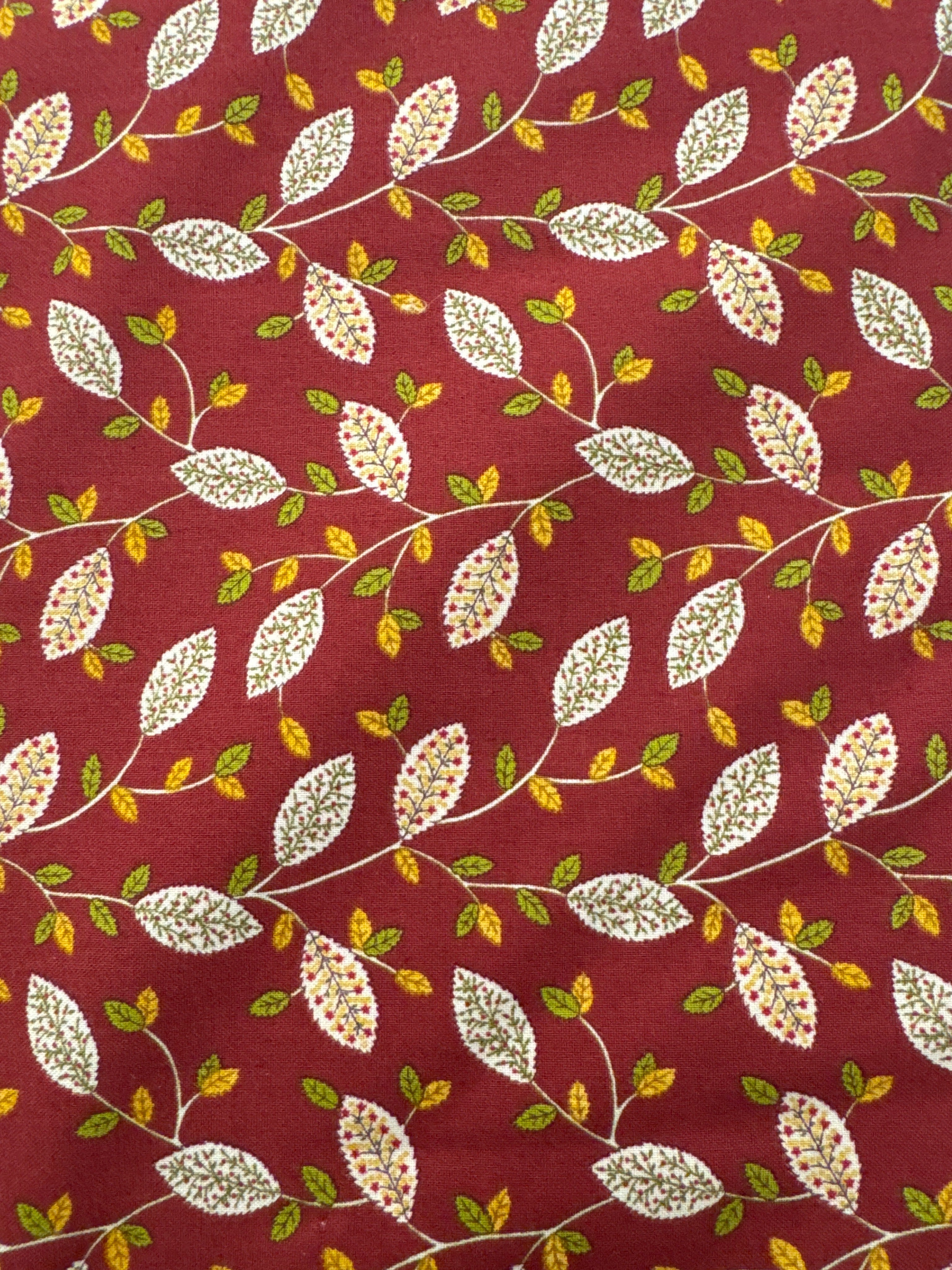 Quiet Grace Vintage Vines Red blender quilting fabric by Henry Glass