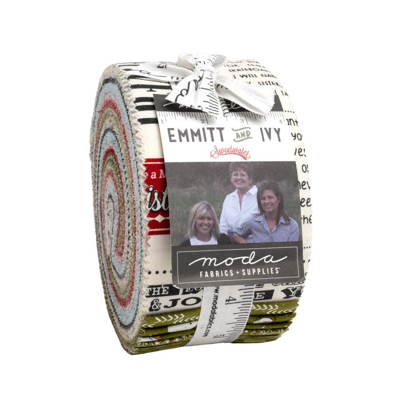 Moda Emmitt and Ivy jelly roll precut fabric strips