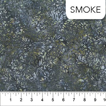 Banyan Batiks BFF's tonal batik quilting fabric in Smoke gray