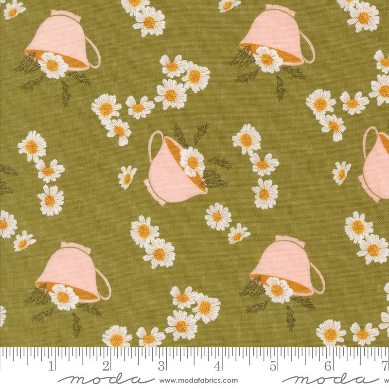 Moda Frivolity quilting fabric in Lichen