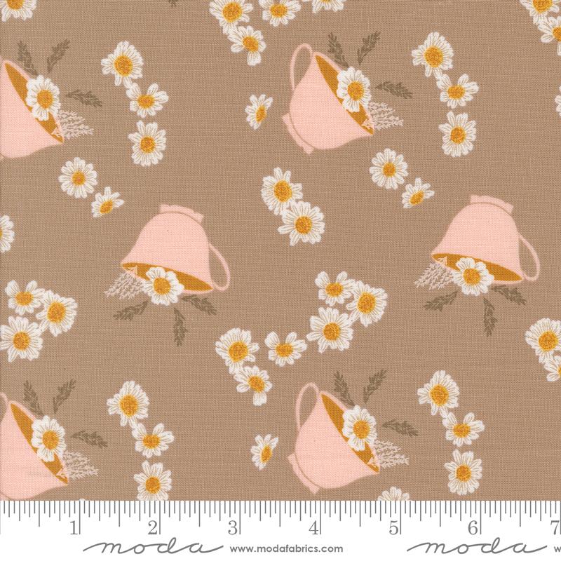 Moda Frivolity quilting fabric in Mushroom