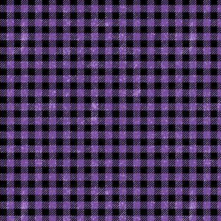Wilmington Gnome-ster Mash purple buffalo check quilting cotton