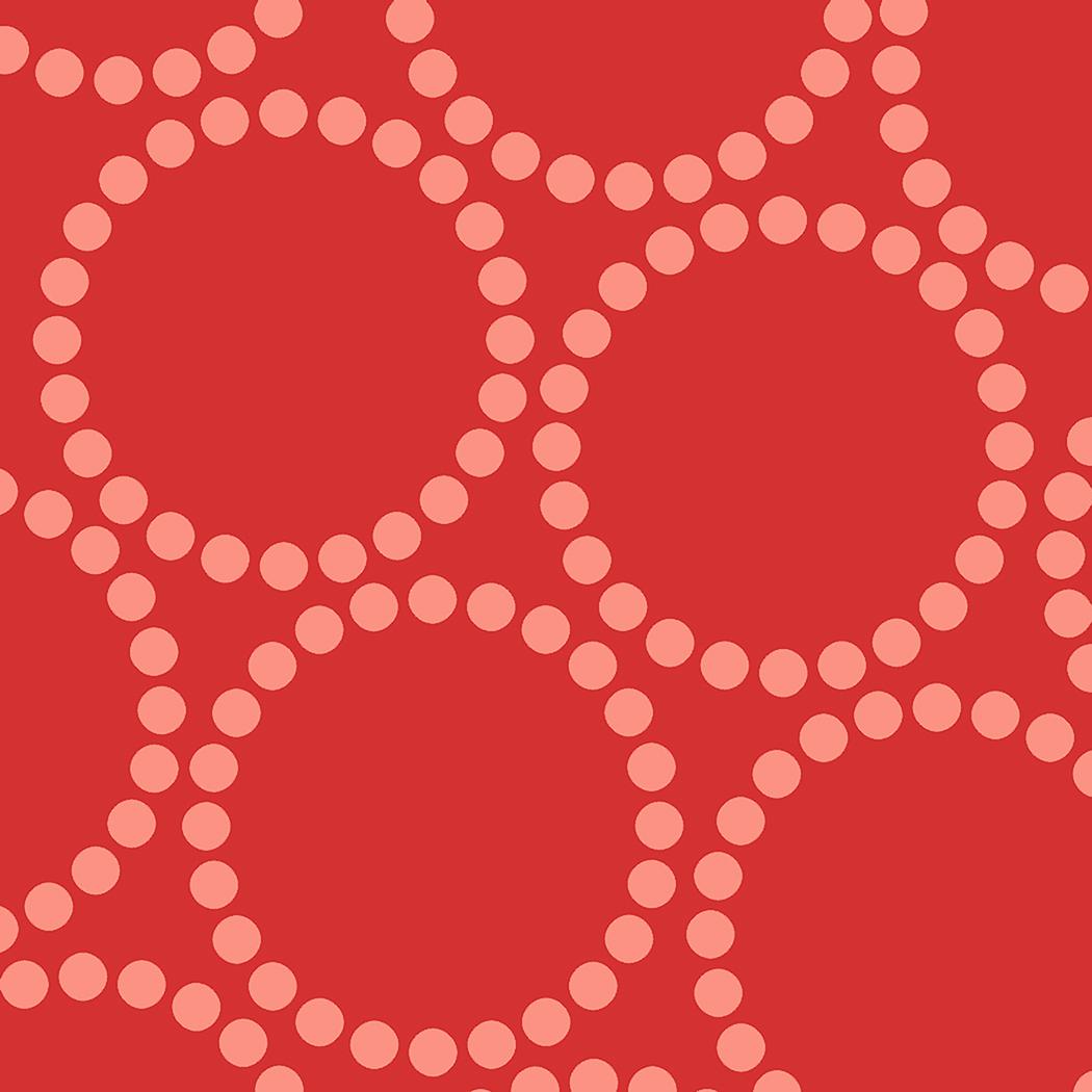 Moda 108 inch New Pearl Bracelet wideback quilt backing in Chris Red