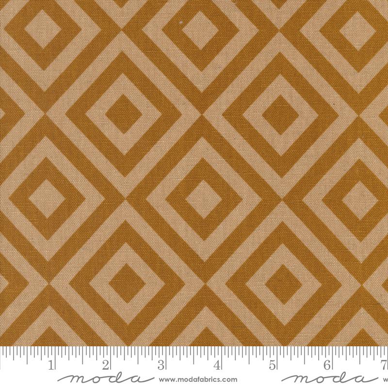Moda Mochi Linen Rainier fabric in Caramel 38147 14L