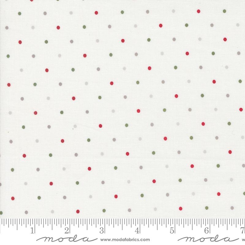 Moda 108 inch Magic Dot wideback quilt backing in Christmas