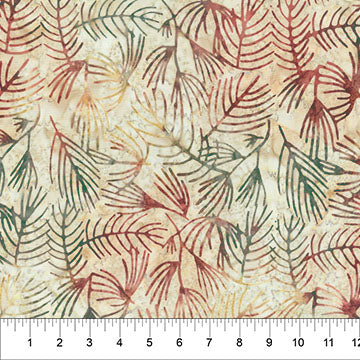 Banyan Batiks Change in Seasons Branches batik quilting cotton in Tan Multi