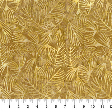 Banyan Batiks Change in Seasons Branches batik quilting cotton in Gold
