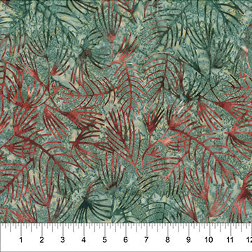Banyan Batiks Change in Seasons batik quilting fabric in Blue Spruce