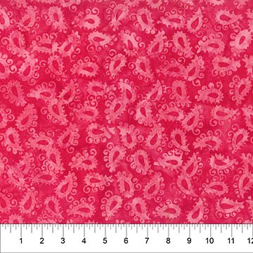 Banyan 83501-28 Majesty Paisleys Raspberry 45" wide fabric per yard