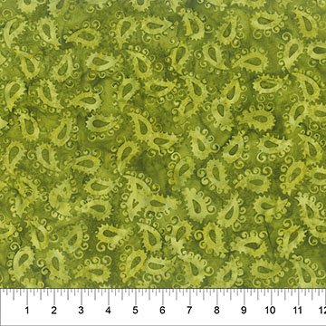 Banyan 83501-74 Majesty Paisleys Olive 44"/45" Fabric Per Yard