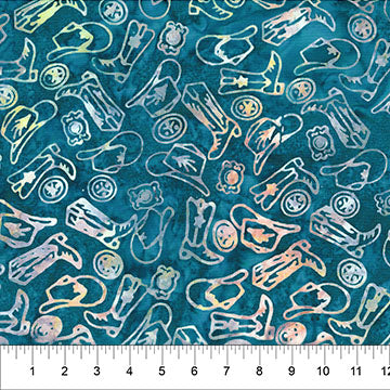 Saddle Up Accessories Blue Bayou Cotton 43"/44" Fabric Per Yard