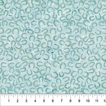 Saddle Up Horseshoes Caribbean Cotton 43"/44" Fabric Per Yard