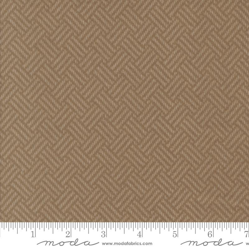 Moda Prairie Gather Flannel Teak 49312 14F — warm brown flannel quilting fabric