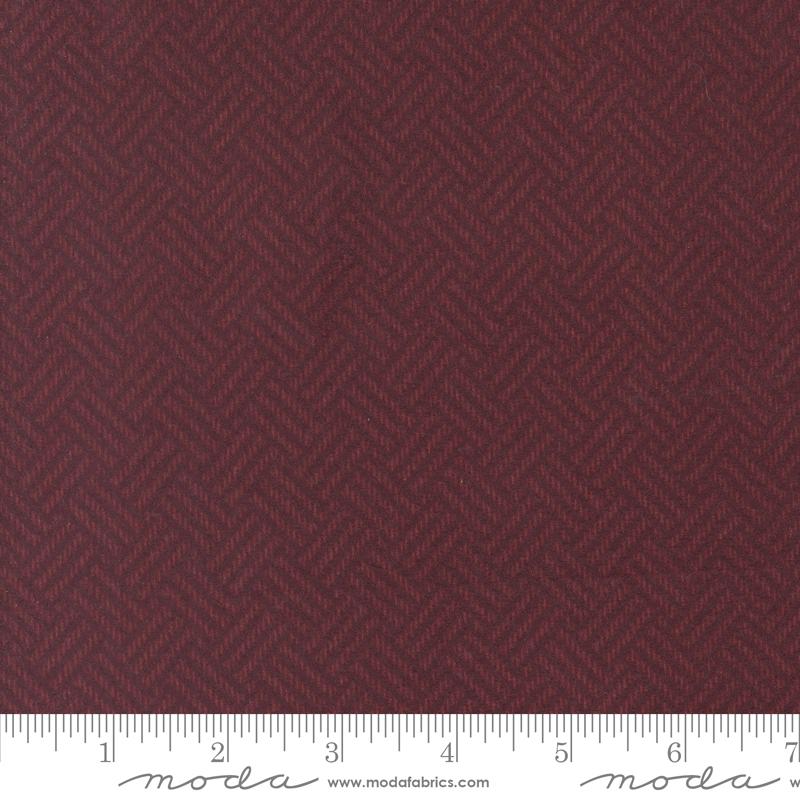 Moda Prairie Gather Flannel Merlot 49312 19F — soft print on cozy flannel in deep merlot red