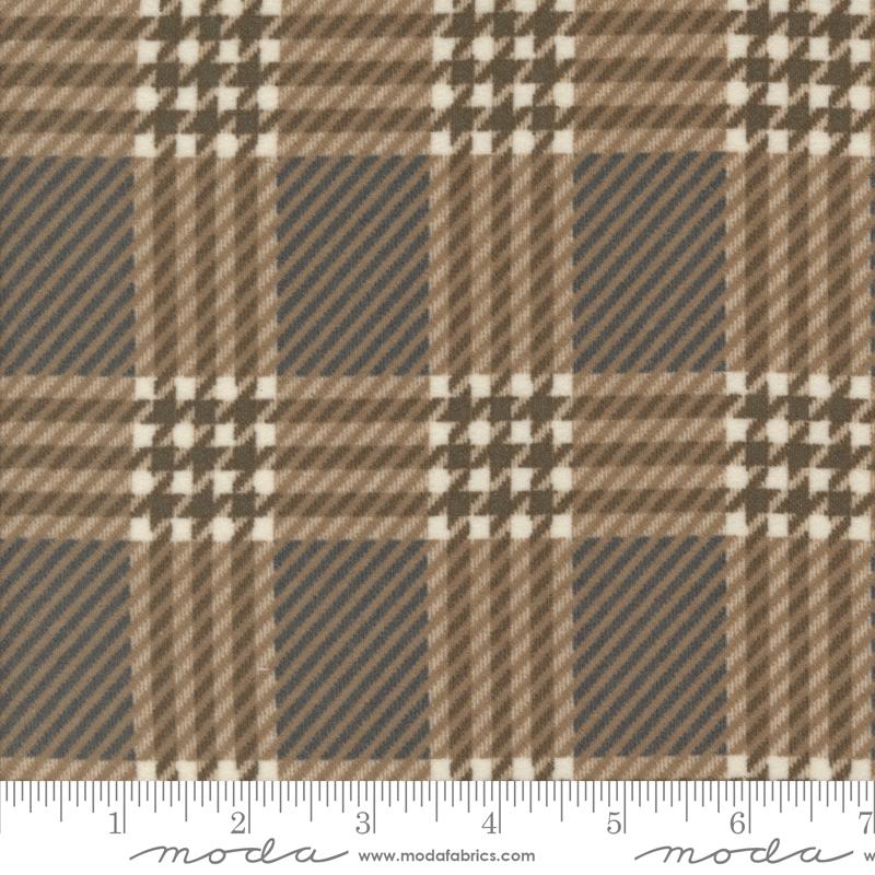 Moda Prairie Gather Flannel Teak 49313 14F — warm brown flannel quilting fabric